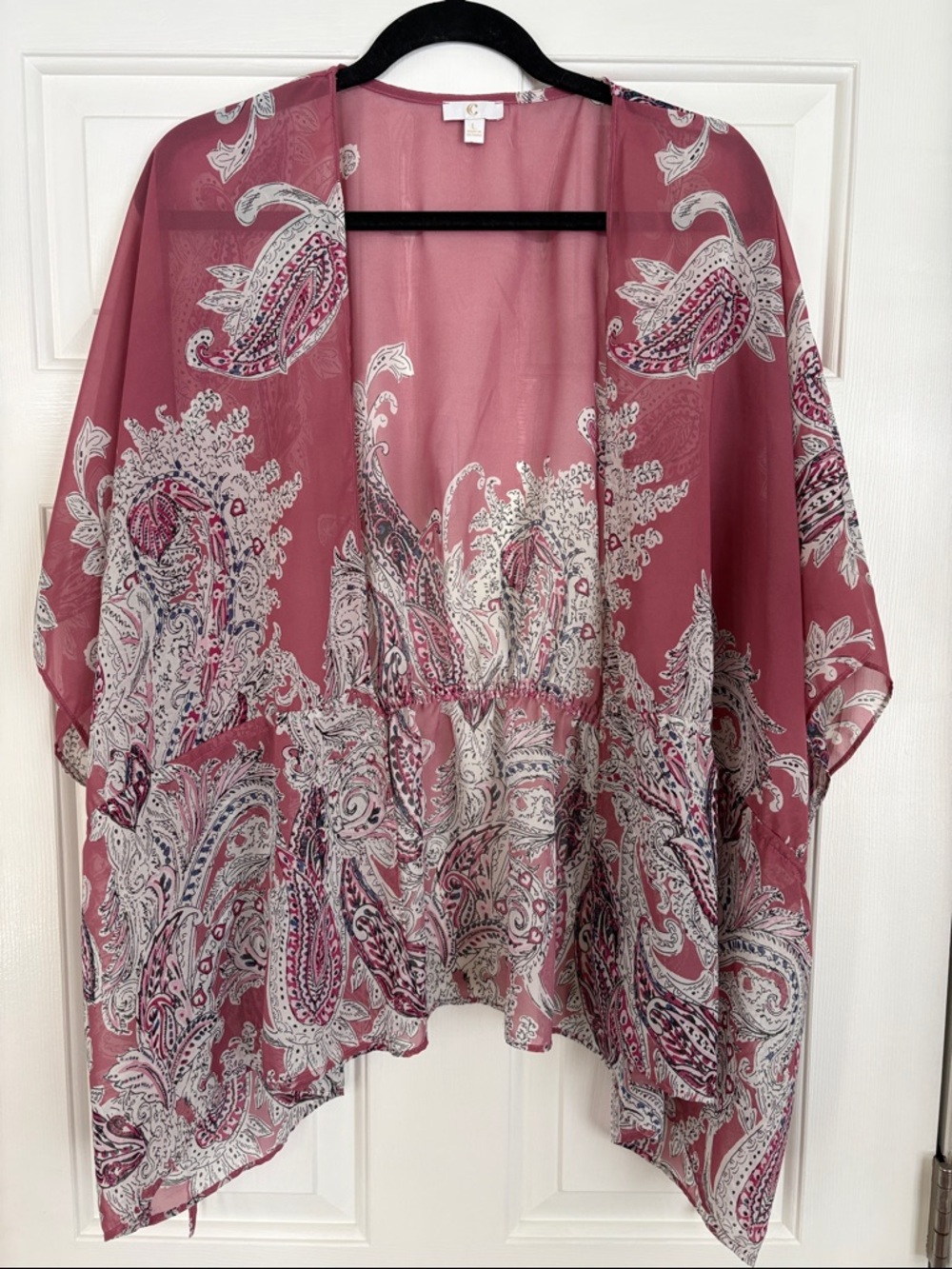 C Pink Paisley Swim Cover Up